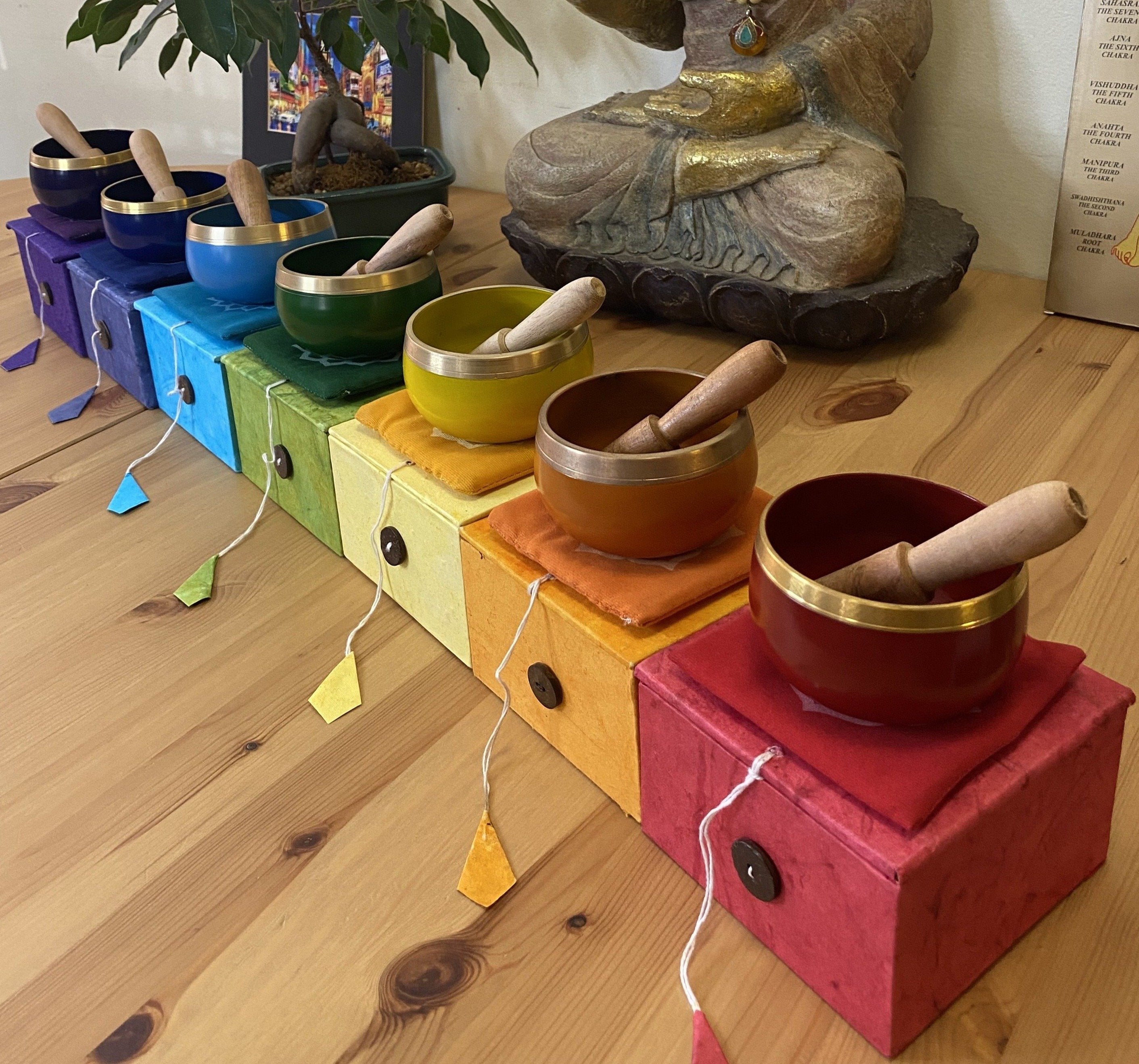 Spiritual Wellness Chakra Singing Bowls Set or Single Chakra