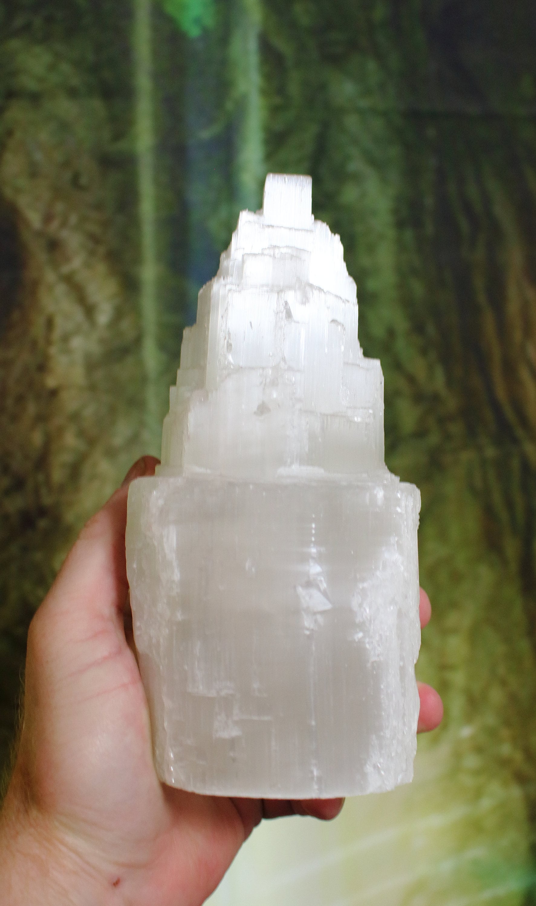 Spiritual Wellness Selenite Tower Lamp