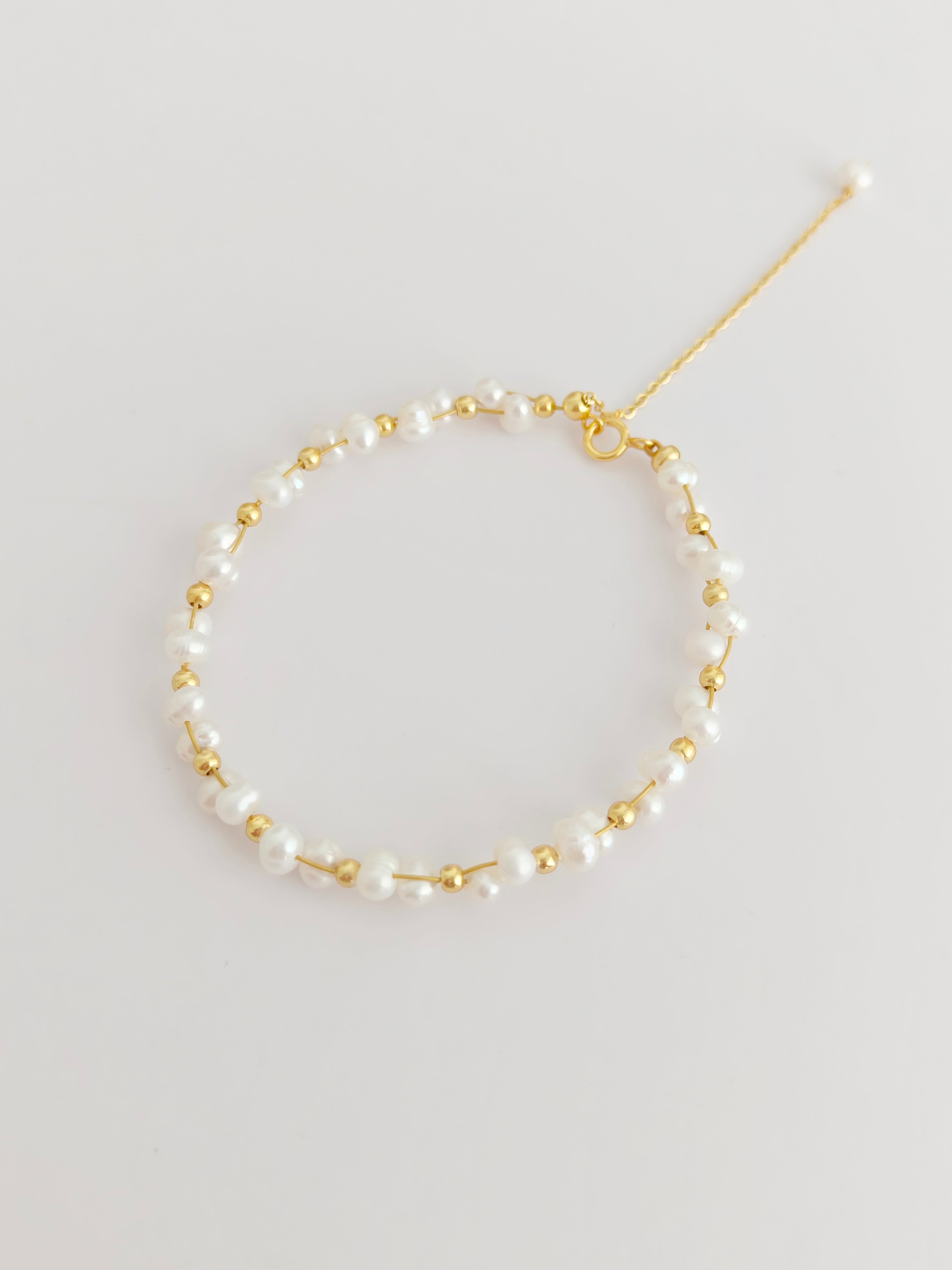 Spiritual Wellness — Baby’s Breath Pearl Bracelet