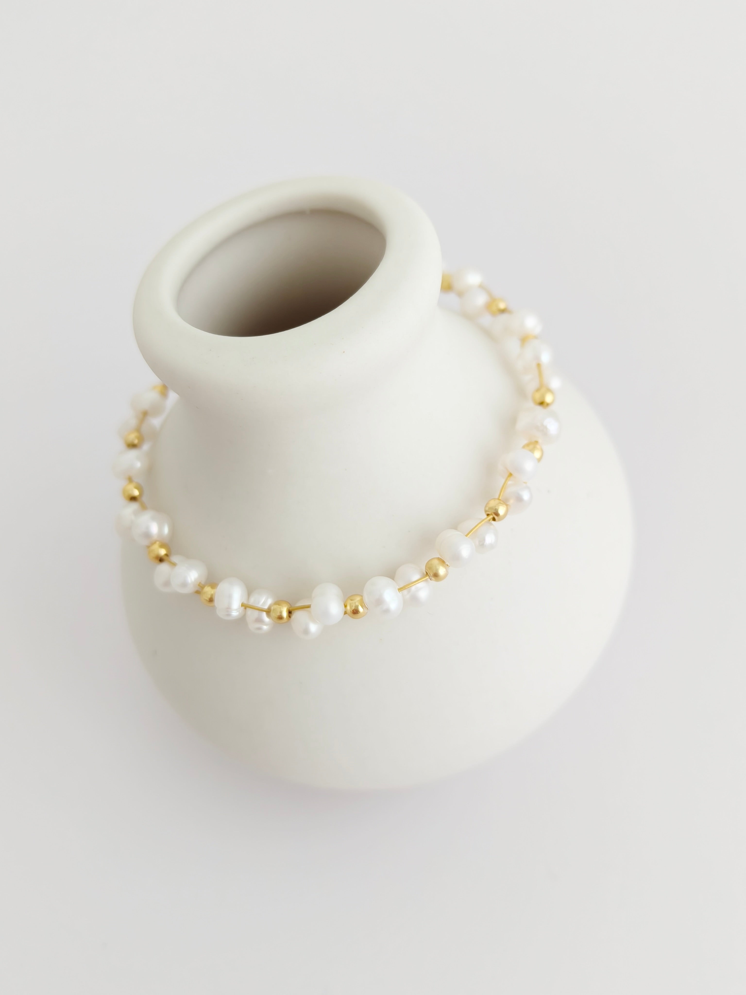 Spiritual Wellness — Baby’s Breath Pearl Bracelet